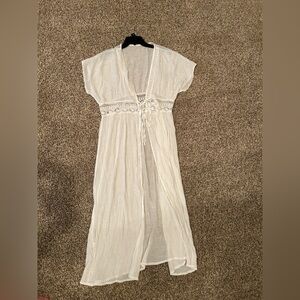 White Lace Trim Cover-Up